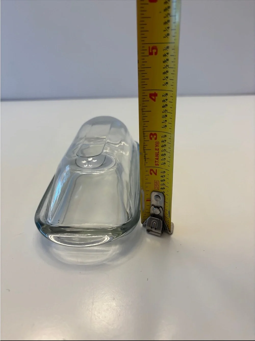 Clear Glass Covered Butter Dish